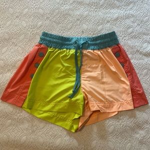 Free people flared button shorts